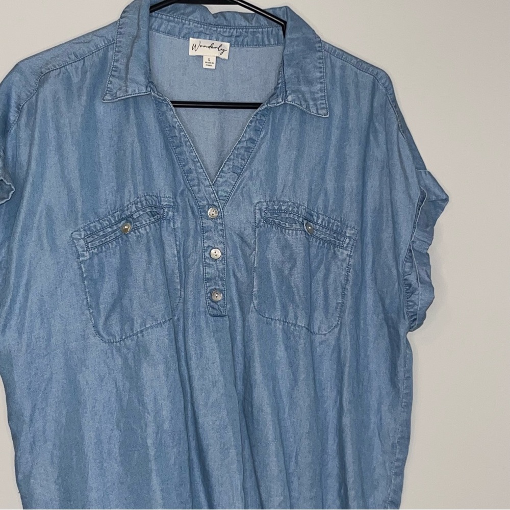 Wonderly Blue Denim Blouse - Picture 2 of 5